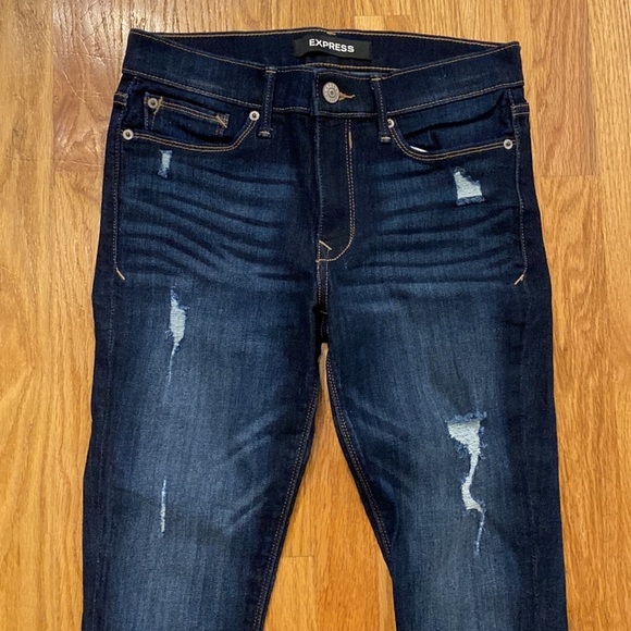 Express Mid Rise Stretch Legging Style Skinny Jeans - Picture 1 of 6